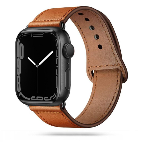Tech-Protect Leatherfit remienok na Apple Watch 38/40/41mm, hnedý