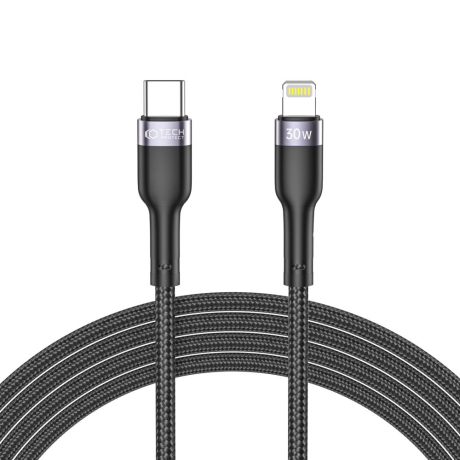 Tech-Protect Ultraboost kabel USB-C / Lightning 3A 30W 2m, černý