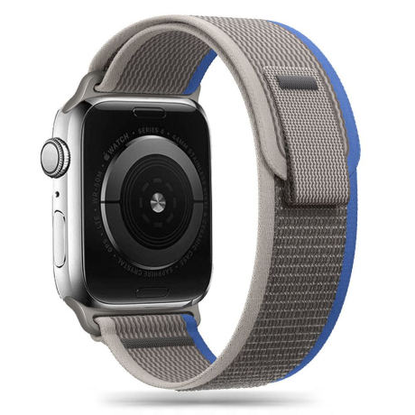 Tech-Protect Nylon remienok na Apple Watch 42/44/45/49mm, grey/blue