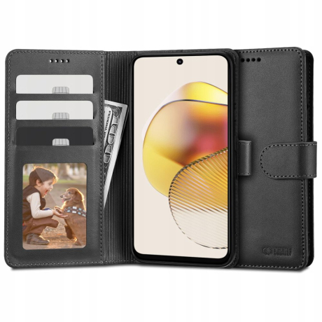 Tech-Protect Wallet knížkové pouzdro na Motorola Moto G73 5G, černé