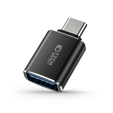 Tech-Protect Ultraboost adapter USB-C / USB OTG, fekete