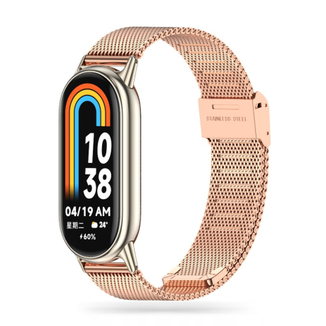 Tech-Protect Milanese remienok na Xiaomi Smart Band 8, rose gold