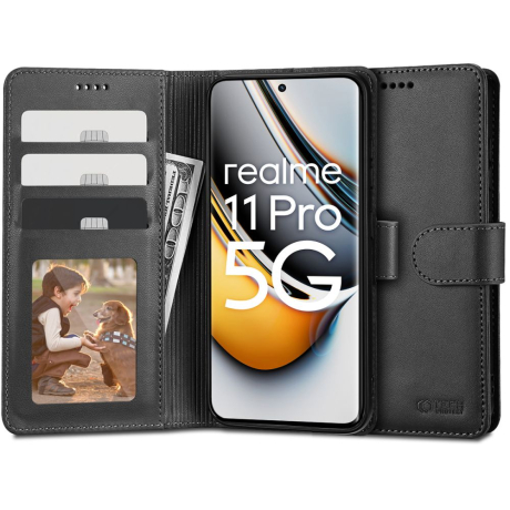 Tech-Protect Wallet knížkové pouzdro na Realme 11 Pro 5G / 11 Pro Plus 5G, černé