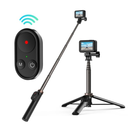 Telesin Vlog selfie tyč pre športové kamery + BT diaľkový ovládač, čierna (TE-RCSS-001)