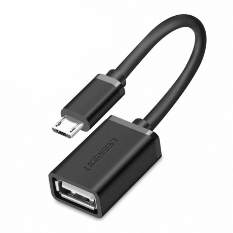 Ugreen US133 OTG adaptér USB / micro USB F/M, čierny (US133 10396)