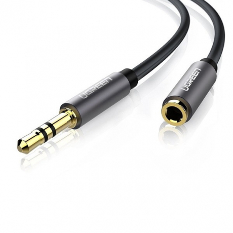 Ugreen AV118 predlžovací audio kábel 3.5mm mini jack 2m, M/F, čierny (10594)