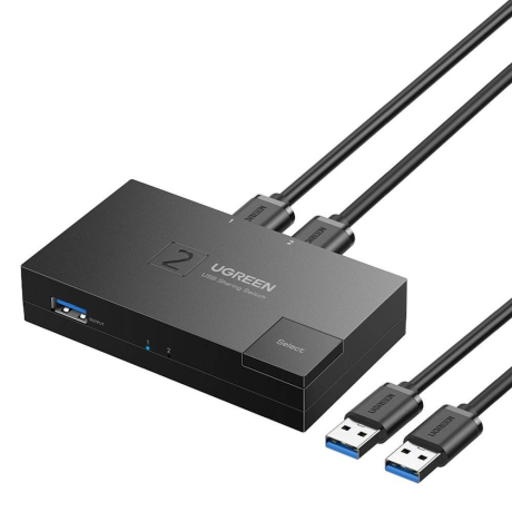 Ugreen CM618 Switch Box 3x USB 3.0, čierny (15149)