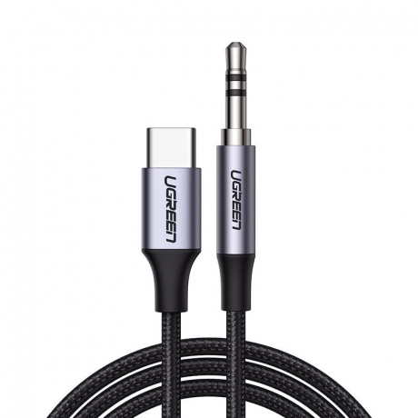 Ugreen CM450 audio kábel USB-C / 3.5mm mini jack, sivý