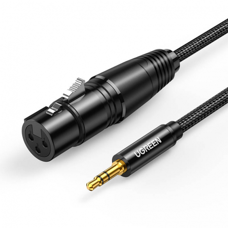 Ugreen AV131 kábel 3.5mm / XLR 2m, čierny (20244)