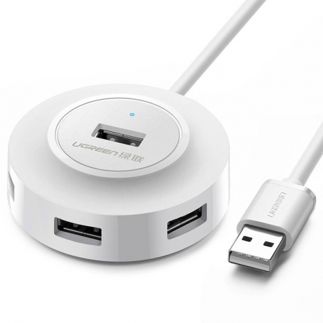 Ugreen CR106 4x USB HUB adaptér 1m, biely (20270)