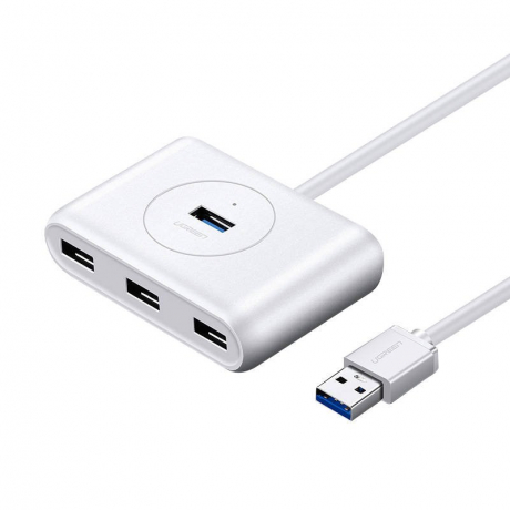 Ugreen CR113 4x USB HUB adaptér 0.5m, biely (20282)