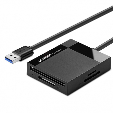 Ugreen CR125 čítačka kariet USB 3.0 1m, čierna (30231)