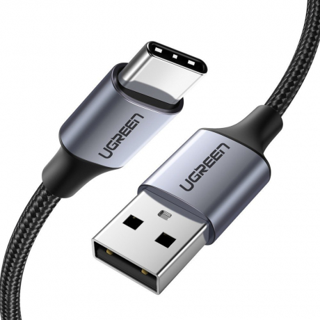 Ugreen US288 kábel USB / USB-C QC 3.0 3A 2m, sivý (60128)