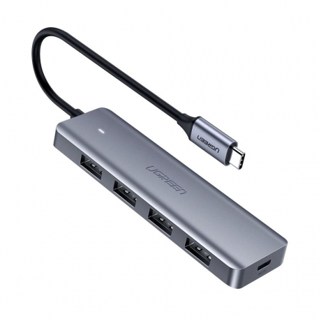 Ugreen CM219 HUB adaptér Micro USB / 4x USB, sivý (CM219 70336)