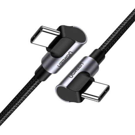 Ugreen Elbow kabel USB-C / USB-C PD QC 3A 1m, šedý (70529 US323)