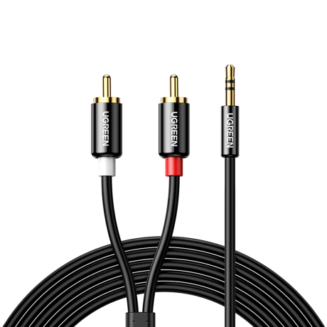 Ugreen AV116 audio kábel 3.5mm mini jack / 2RCA 1.5m, čierny (AV116)