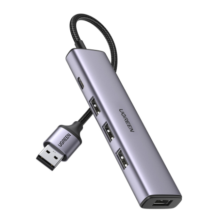 Ugreen CM473 HUB adaptér USB / 4x USB 3.0, čierny (CM473 20805)