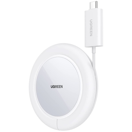Ugreen CD245 MagSafe bezdrátová nabíječka USB-C 15W, bíla (CD245-40123)