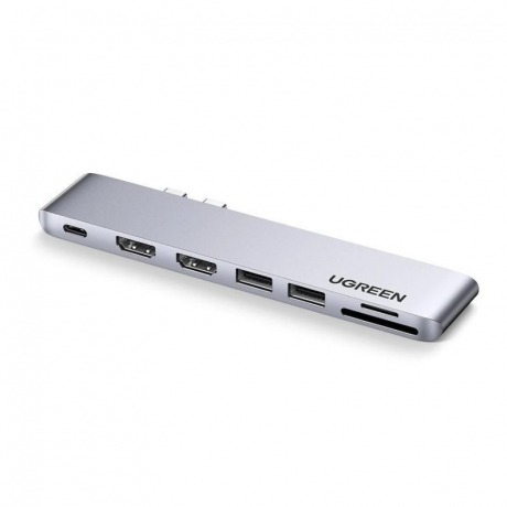 Ugreen CM356 USB-C HUB adaptér pre MacBook Air / Pro 100W, šedý (80548)
