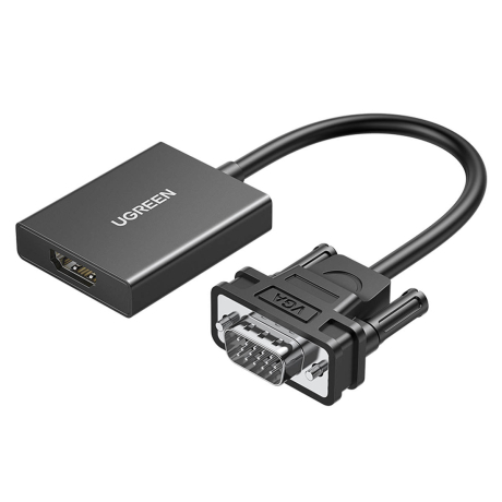 Ugreen CM513 adaptér VGA / HDMI 0.15m, čierny (CM513)