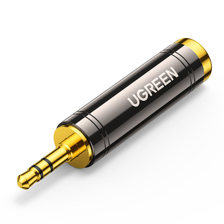 Ugreen AV168 audio adaptér 3.5mm / 6.35mm M/F, šedý