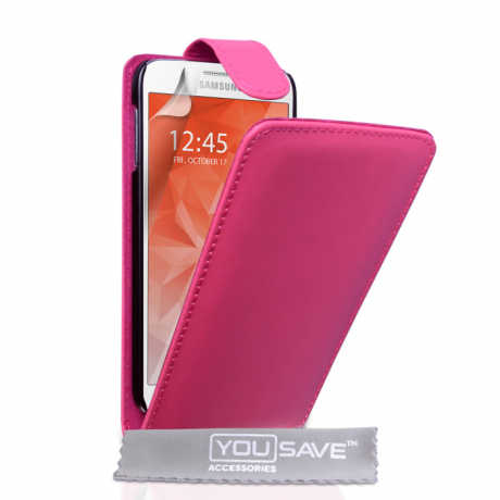 YouSave flipové kožené púzdro Leather-Effect pre Samsung Galaxy S6 ružové