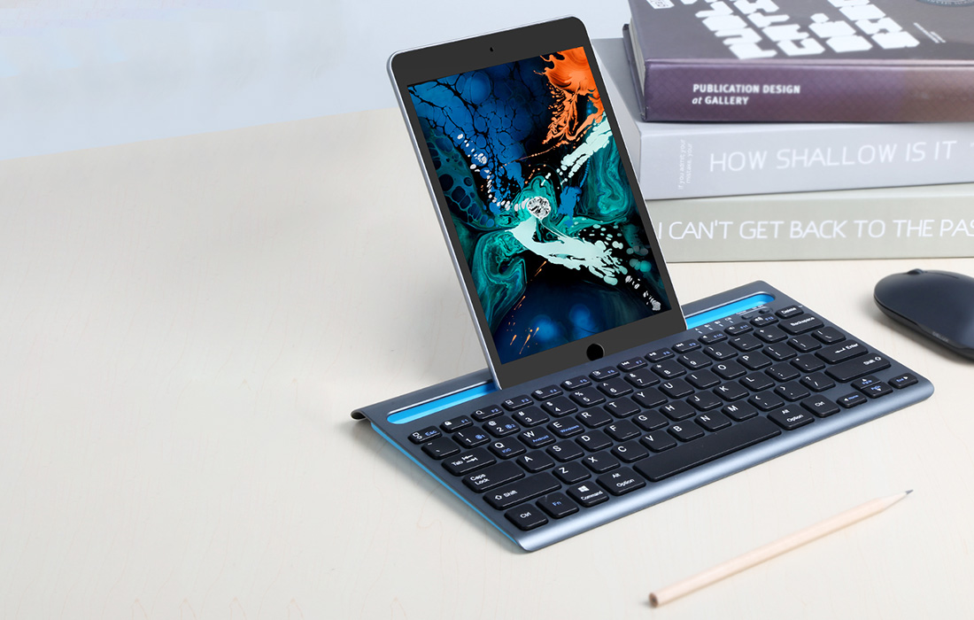 DELUX K2201V bluetooth klávesnica, čierna