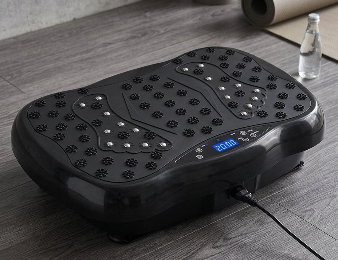Livefy Fit Plate vibračná plošina na cvičenie, čierna